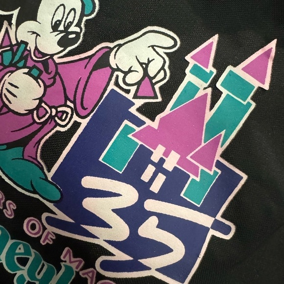 35th Anniversary VTG Disney Black Fanny Pack Belt Bag Mickey Mouse - Picture 5 of 11